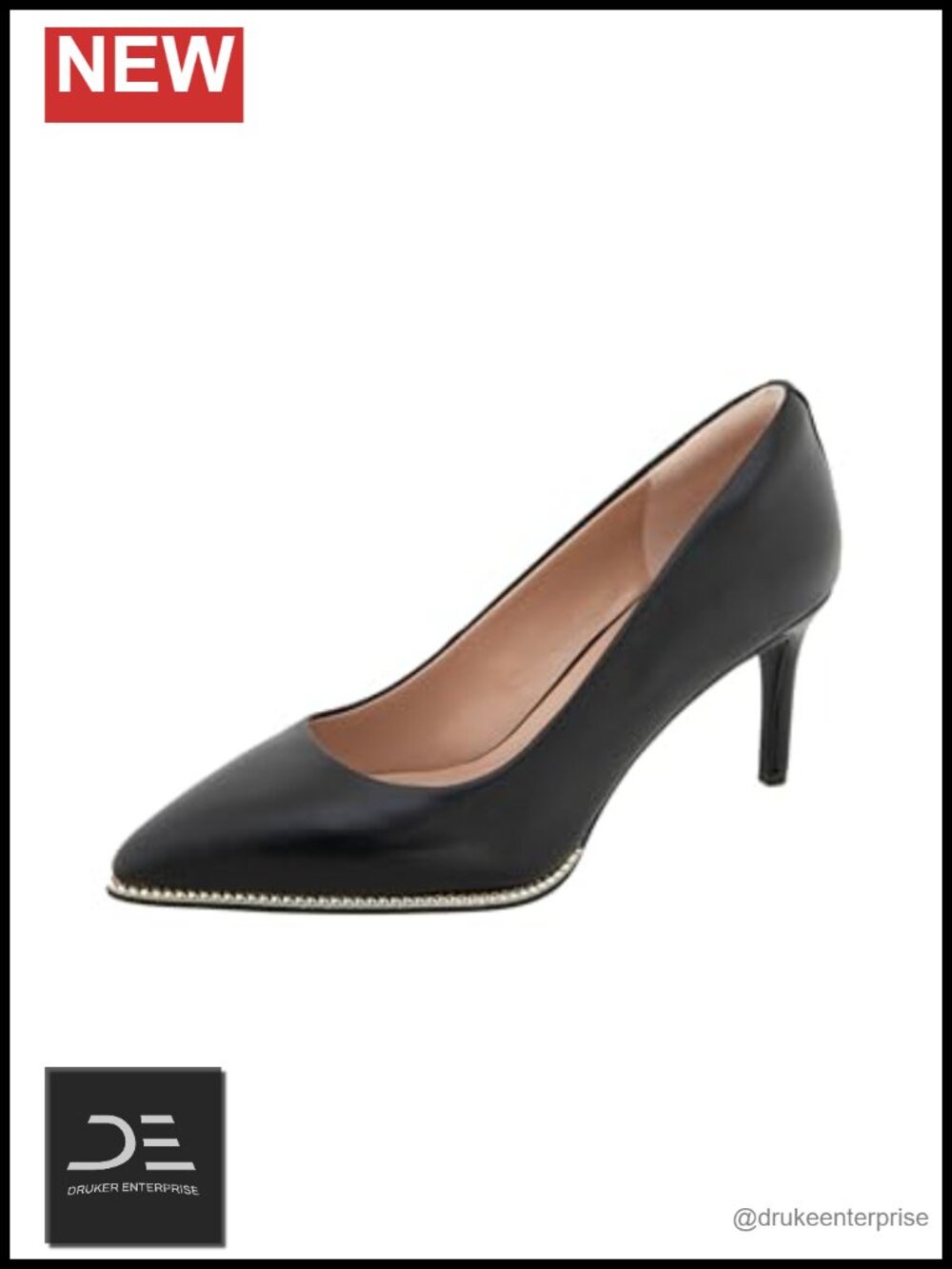 Faux Leather Pointed Toe Stiletto Heel Pump